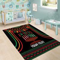 Personalized African-American Kwanzaa Area Rug Kinara Candles African Pattern - Wonder Print Shop