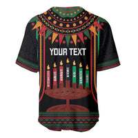 Personalized African-American Kwanzaa Baseball Jersey Kinara Candles African Pattern - Wonder Print Shop