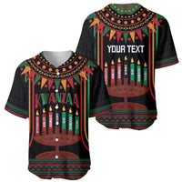 Personalized African-American Kwanzaa Baseball Jersey Kinara Candles African Pattern - Wonder Print Shop