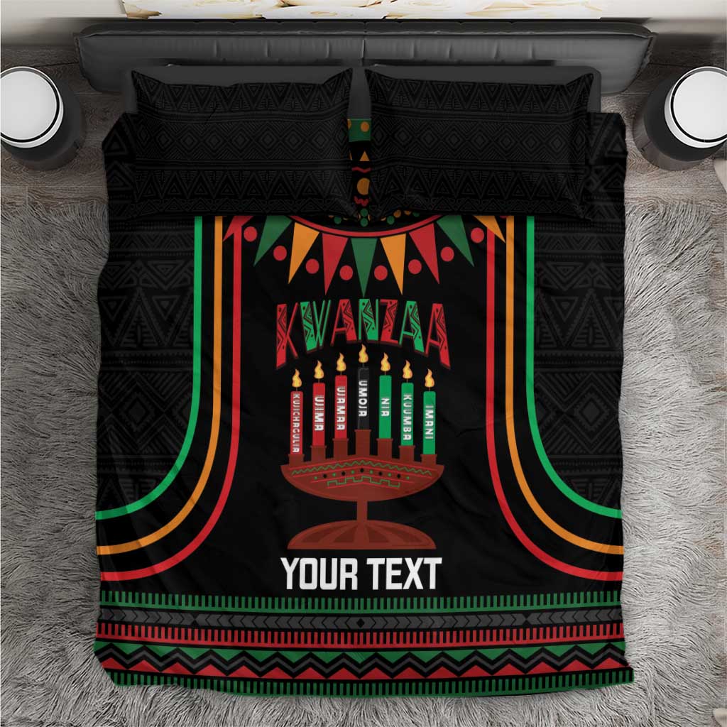Personalized African-American Kwanzaa Bedding Set Kinara Candles African Pattern - Wonder Print Shop