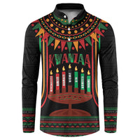 Personalized African-American Kwanzaa Button Sweatshirt Kinara Candles African Pattern - Wonder Print Shop