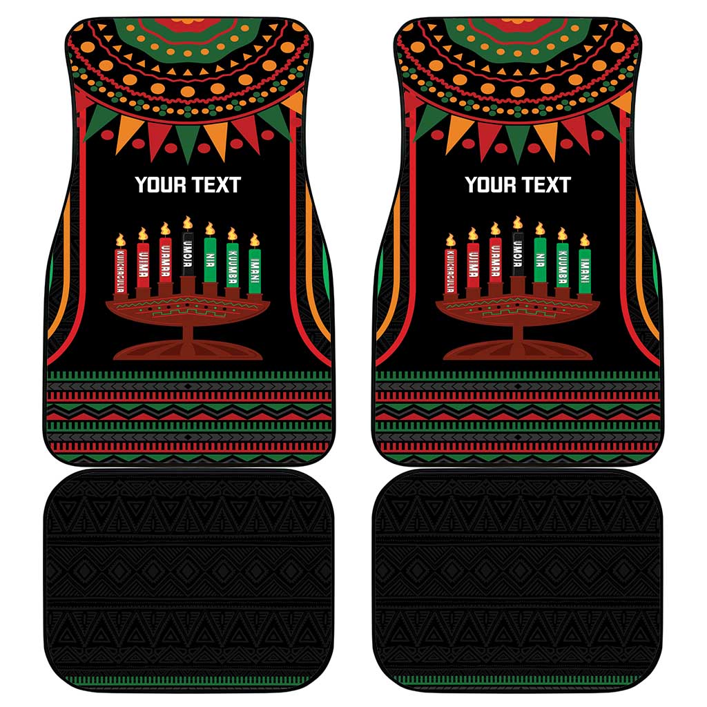 Personalized African-American Kwanzaa Car Mats Kinara Candles African Pattern - Wonder Print Shop