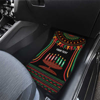 Personalized African-American Kwanzaa Car Mats Kinara Candles African Pattern - Wonder Print Shop