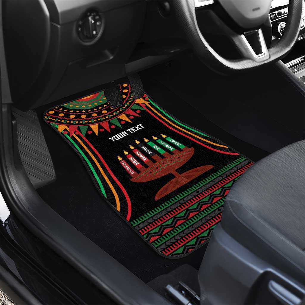 Personalized African-American Kwanzaa Car Mats Kinara Candles African Pattern - Wonder Print Shop
