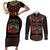 Personalized African-American Kwanzaa Couples Matching Short Sleeve Bodycon Dress and Long Sleeve Button Shirt Kinara Candles African Pattern - Wonder Print Shop