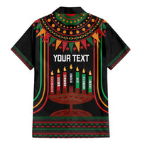 Personalized African-American Kwanzaa Family Matching Mermaid Dress and Hawaiian Shirt Kinara Candles African Pattern - Wonder Print Shop