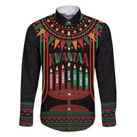 Personalized African-American Kwanzaa Family Matching Puletasi and Hawaiian Shirt Kinara Candles African Pattern - Wonder Print Shop