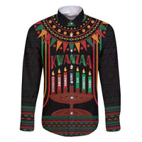 Personalized African-American Kwanzaa Family Matching Short Sleeve Bodycon Dress and Hawaiian Shirt Kinara Candles African Pattern - Wonder Print Shop