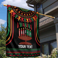 Personalized African-American Kwanzaa Garden Flag Kinara Candles African Pattern - Wonder Print Shop