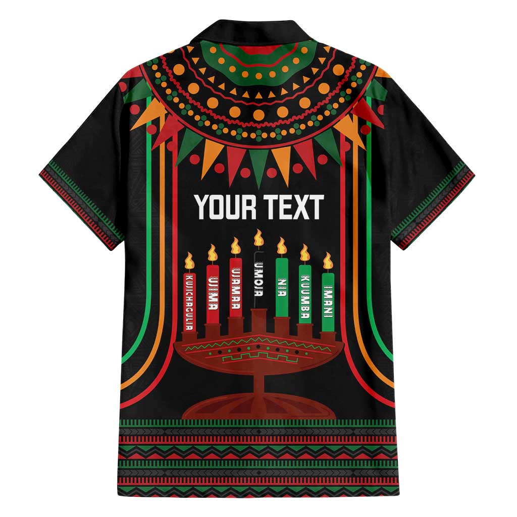 Personalized African-American Kwanzaa Hawaiian Shirt Kinara Candles African Pattern - Wonder Print Shop