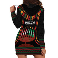 Personalized African-American Kwanzaa Hoodie Dress Kinara Candles African Pattern - Wonder Print Shop