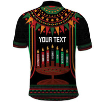 Personalized African-American Kwanzaa Polo Shirt Kinara Candles African Pattern - Wonder Print Shop