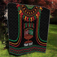 Personalized African-American Kwanzaa Quilt Kinara Candles African Pattern - Wonder Print Shop