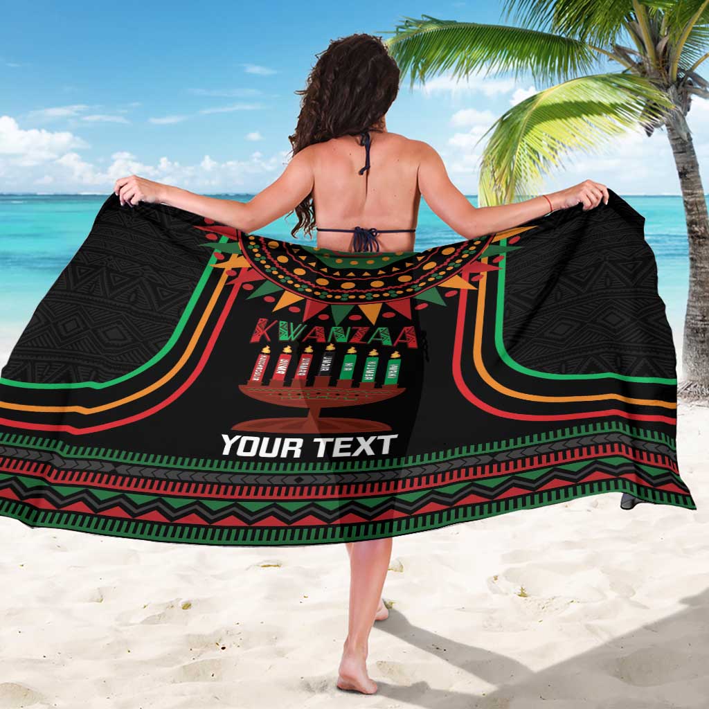 Personalized African-American Kwanzaa Sarong Kinara Candles African Pattern - Wonder Print Shop