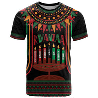 Personalized African-American Kwanzaa T Shirt Kinara Candles African Pattern - Wonder Print Shop