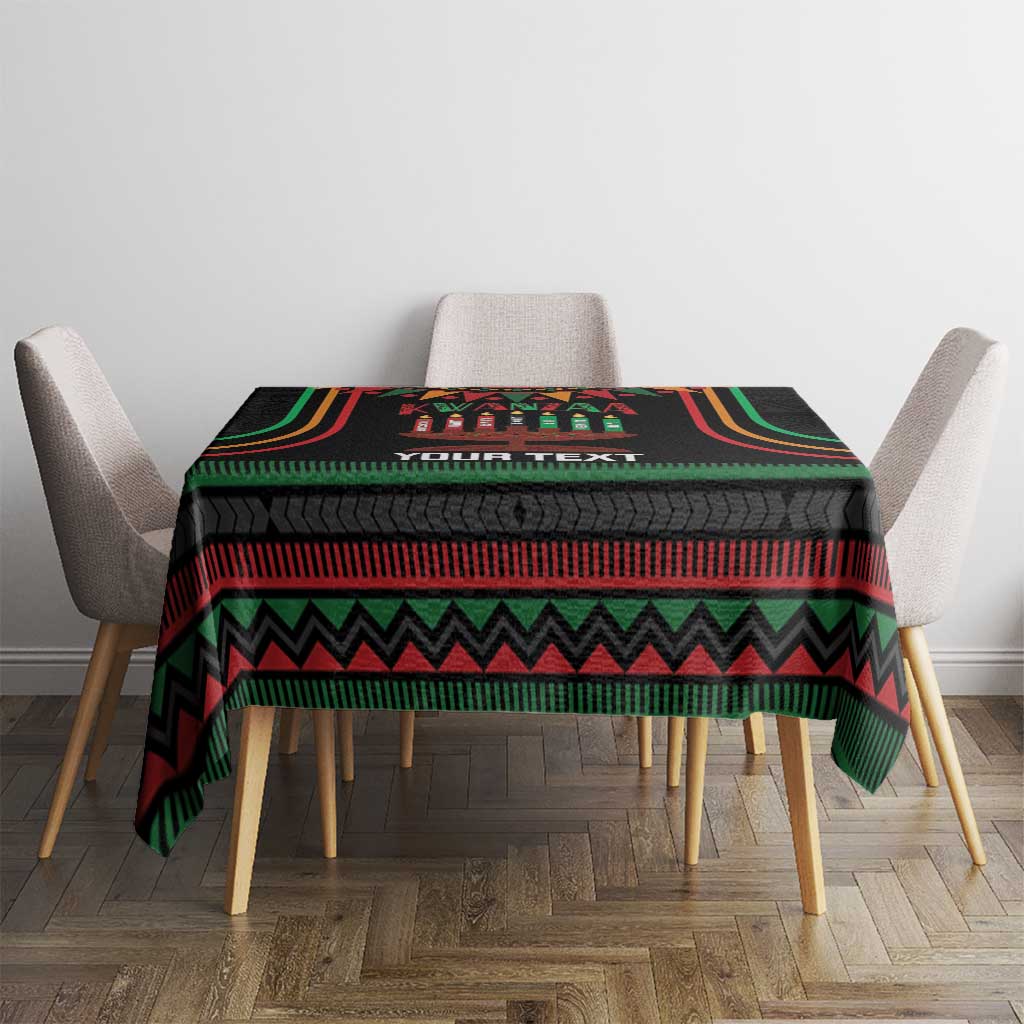 Personalized African-American Kwanzaa Tablecloth Kinara Candles African Pattern - Wonder Print Shop