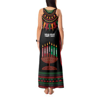 Personalized African-American Kwanzaa Tank Maxi Dress Kinara Candles African Pattern - Wonder Print Shop