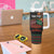 Personalized African-American Kwanzaa Tumbler With Handle Kinara Candles African Pattern - Wonder Print Shop