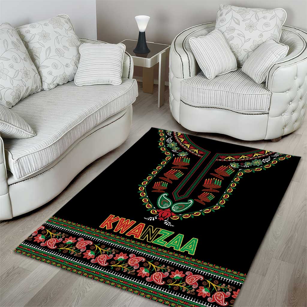 African-American Kwanzaa Area Rug Dashiki Mix Paisley Pattern - Wonder Print Shop