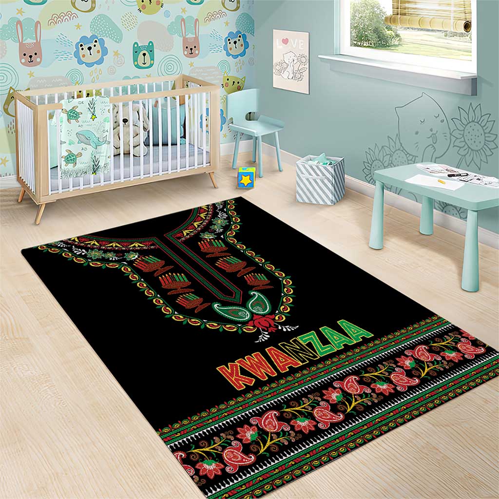 African-American Kwanzaa Area Rug Dashiki Mix Paisley Pattern - Wonder Print Shop