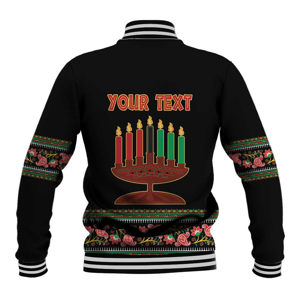 Personalized African-American Kwanzaa Baseball Jacket Dashiki Mix Paisley Pattern - Wonder Print Shop