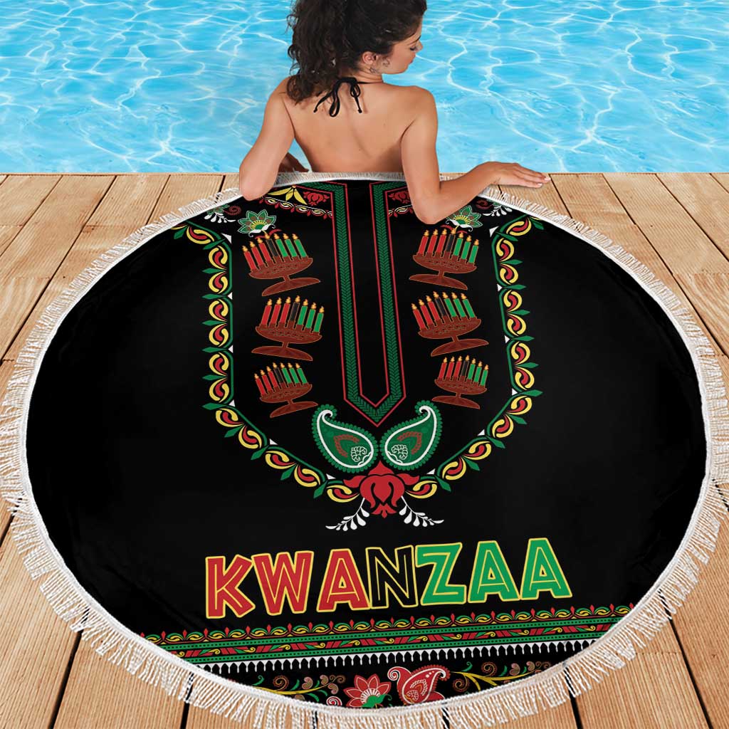 African-American Kwanzaa Beach Blanket Dashiki Mix Paisley Pattern - Wonder Print Shop