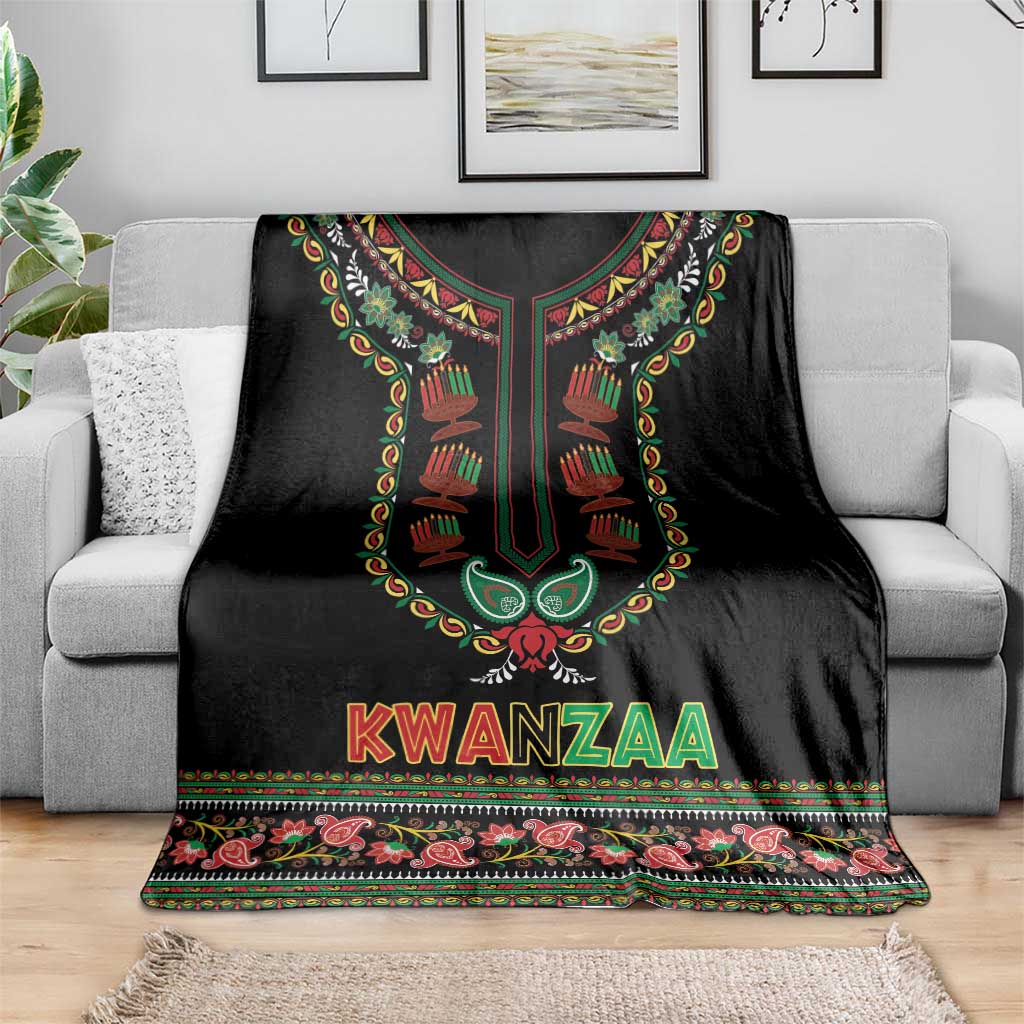 African-American Kwanzaa Blanket Dashiki Mix Paisley Pattern