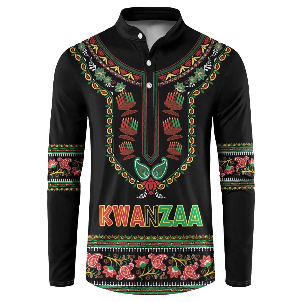 Personalized African-American Kwanzaa Button Sweatshirt Dashiki Mix Paisley Pattern - Wonder Print Shop