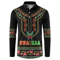 Personalized African-American Kwanzaa Button Sweatshirt Dashiki Mix Paisley Pattern - Wonder Print Shop