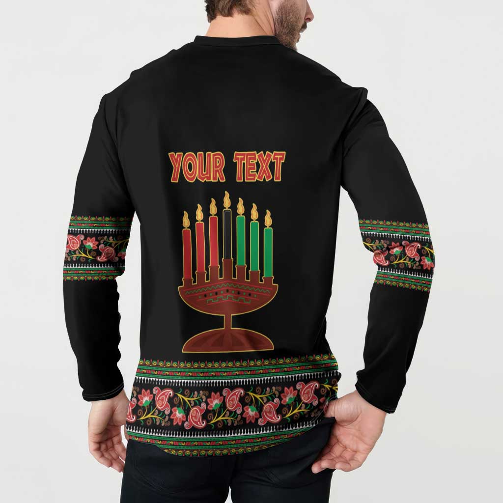 Personalized African-American Kwanzaa Button Sweatshirt Dashiki Mix Paisley Pattern - Wonder Print Shop