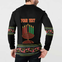 Personalized African-American Kwanzaa Button Sweatshirt Dashiki Mix Paisley Pattern - Wonder Print Shop