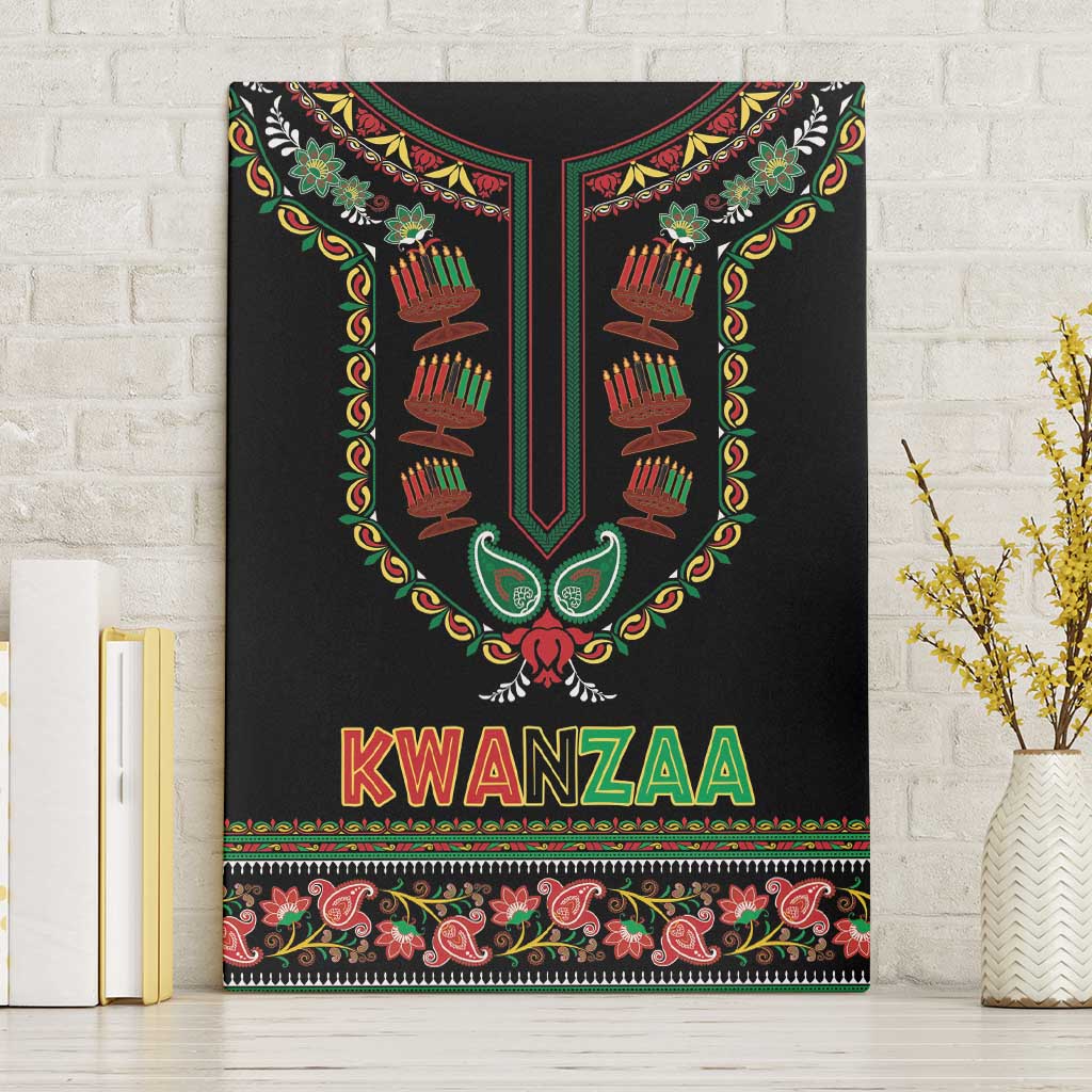 African-American Kwanzaa Canvas Wall Art Dashiki Mix Paisley Pattern - Wonder Print Shop