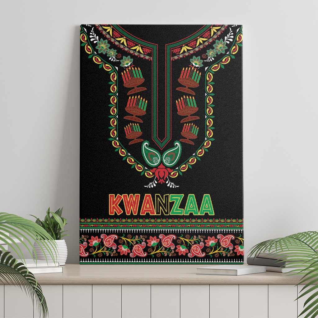 African-American Kwanzaa Canvas Wall Art Dashiki Mix Paisley Pattern - Wonder Print Shop