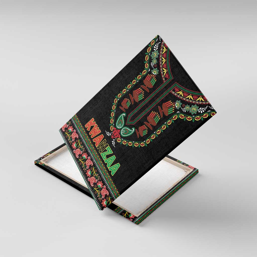 African-American Kwanzaa Canvas Wall Art Dashiki Mix Paisley Pattern - Wonder Print Shop