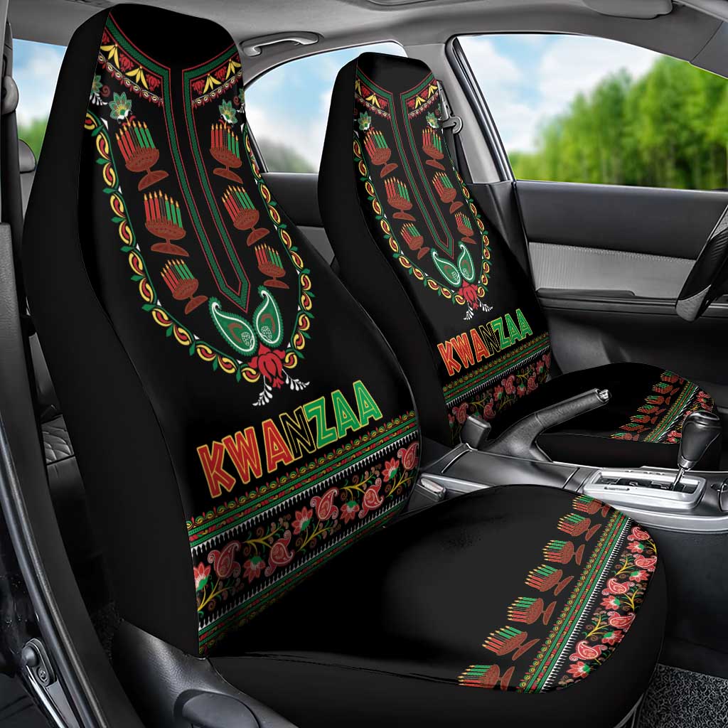 African-American Kwanzaa Car Seat Cover Dashiki Mix Paisley Pattern - Wonder Print Shop