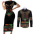 Personalized African-American Kwanzaa Couples Matching Short Sleeve Bodycon Dress and Long Sleeve Button Shirt Dashiki Mix Paisley Pattern - Wonder Print Shop