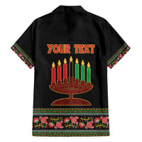 Personalized African-American Kwanzaa Family Matching Off The Shoulder Long Sleeve Dress and Hawaiian Shirt Dashiki Mix Paisley Pattern - Wonder Print Shop