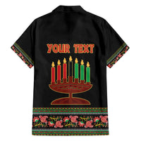 Personalized African-American Kwanzaa Family Matching Off Shoulder Short Dress and Hawaiian Shirt Dashiki Mix Paisley Pattern - Wonder Print Shop