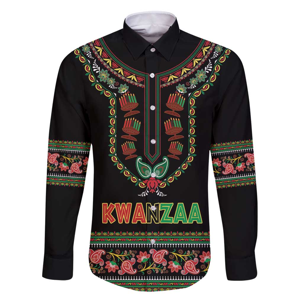 Personalized African-American Kwanzaa Family Matching Puletasi and Hawaiian Shirt Dashiki Mix Paisley Pattern - Wonder Print Shop
