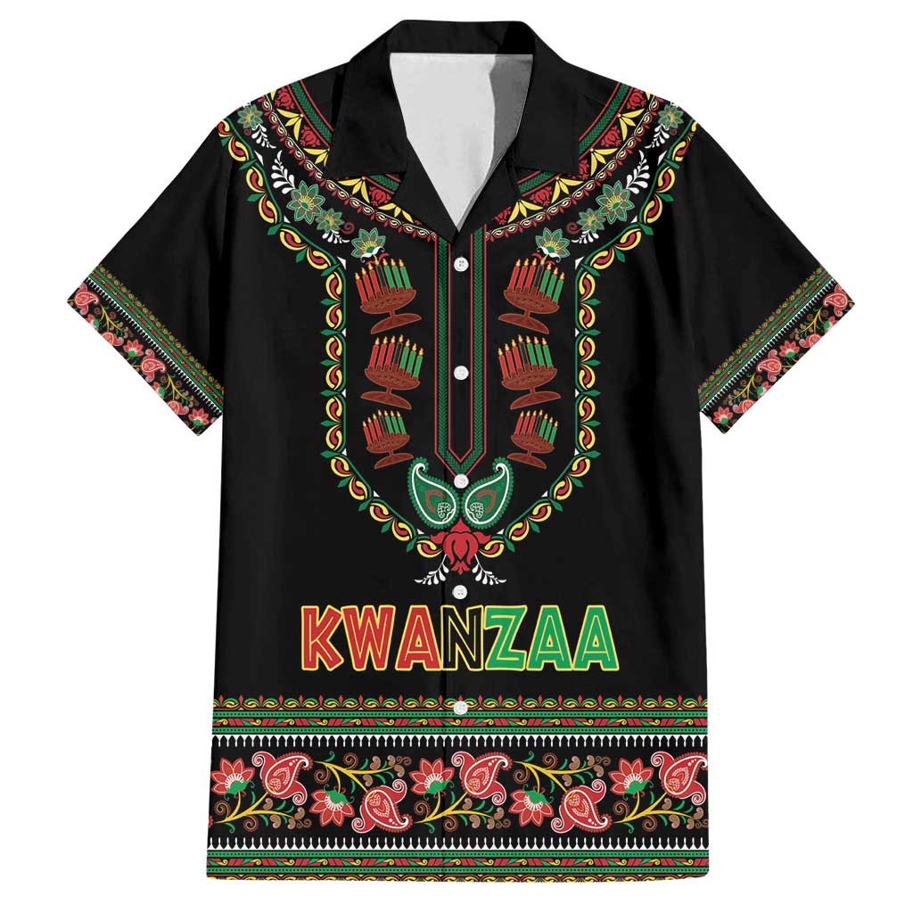 Personalized African-American Kwanzaa Family Matching Summer Maxi Dress and Hawaiian Shirt Dashiki Mix Paisley Pattern - Wonder Print Shop