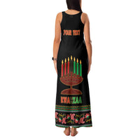 Personalized African-American Kwanzaa Family Matching Tank Maxi Dress and Hawaiian Shirt Dashiki Mix Paisley Pattern - Wonder Print Shop