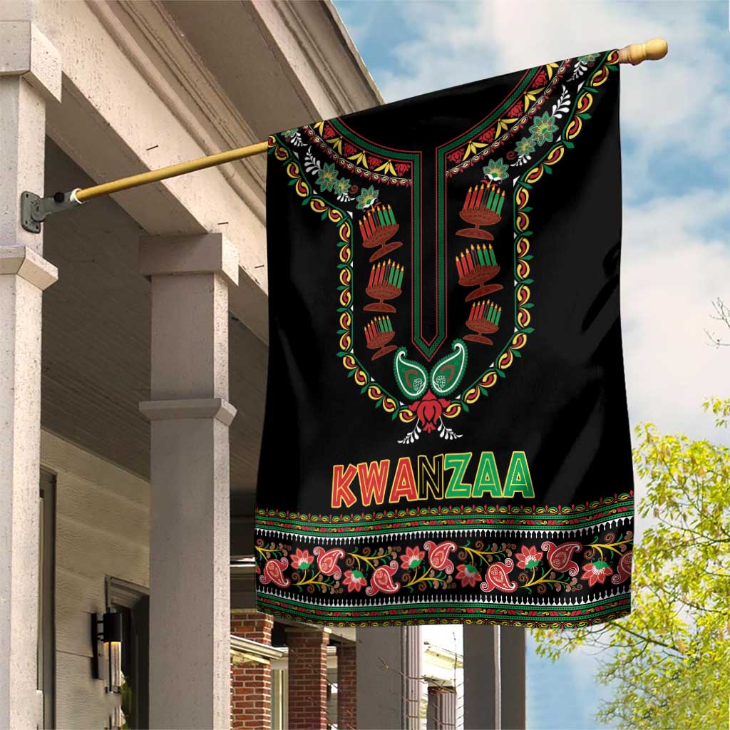 African-American Kwanzaa Garden Flag Dashiki Mix Paisley Pattern - Wonder Print Shop