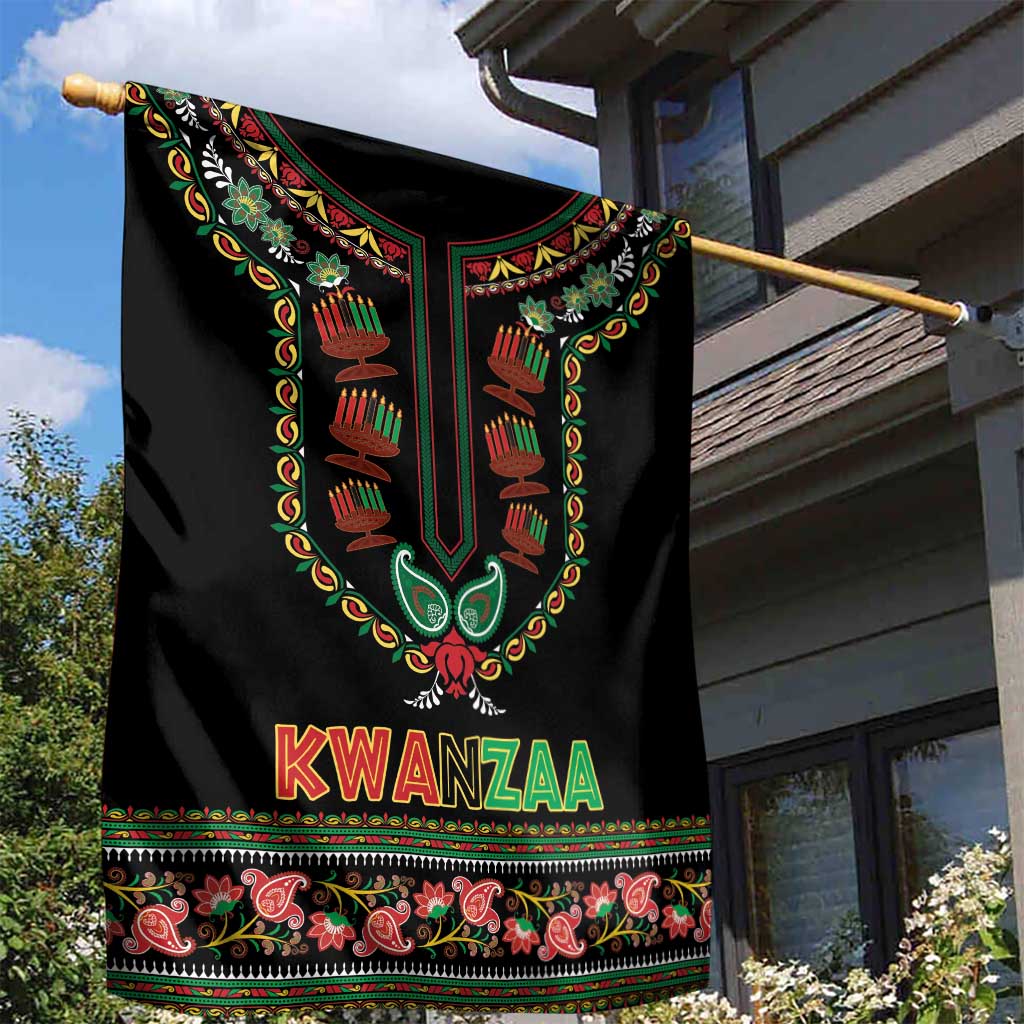 African-American Kwanzaa Garden Flag Dashiki Mix Paisley Pattern - Wonder Print Shop