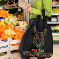 African-American Kwanzaa Grocery Bag Dashiki Mix Paisley Pattern