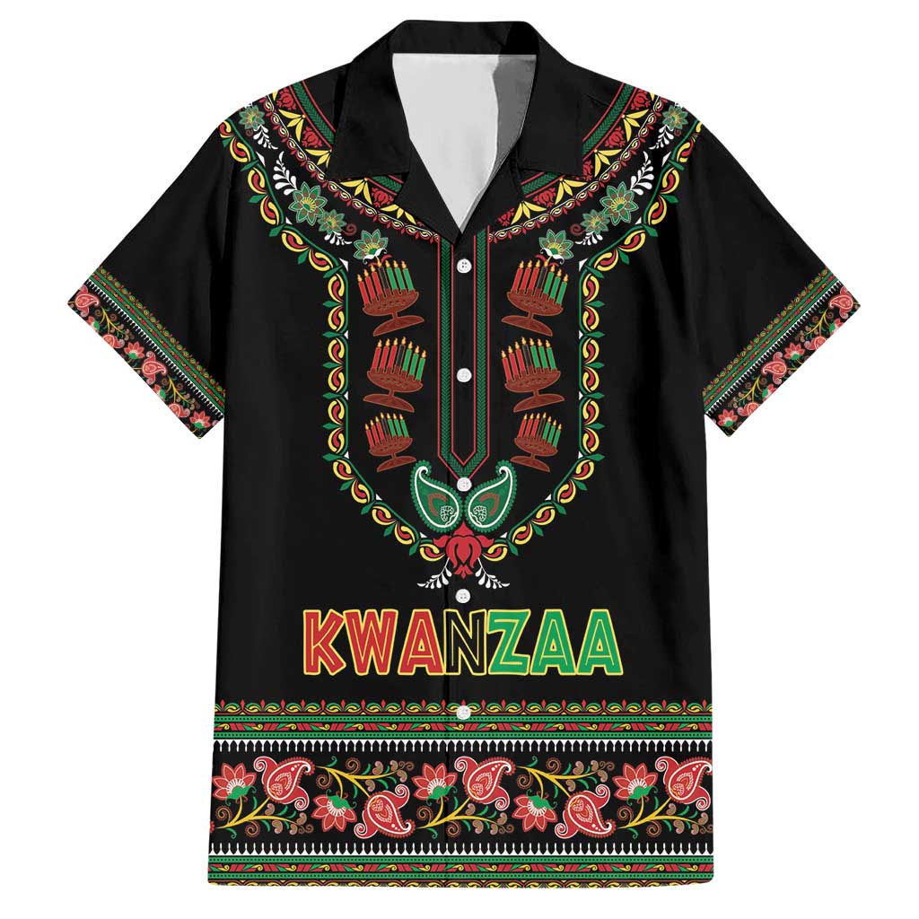 Personalized African-American Kwanzaa Hawaiian Shirt Dashiki Mix Paisley Pattern - Wonder Print Shop