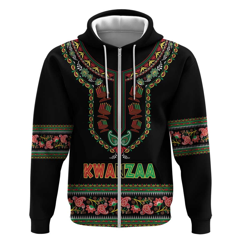 Personalized African-American Kwanzaa Hoodie Dashiki Mix Paisley Pattern - Wonder Print Shop