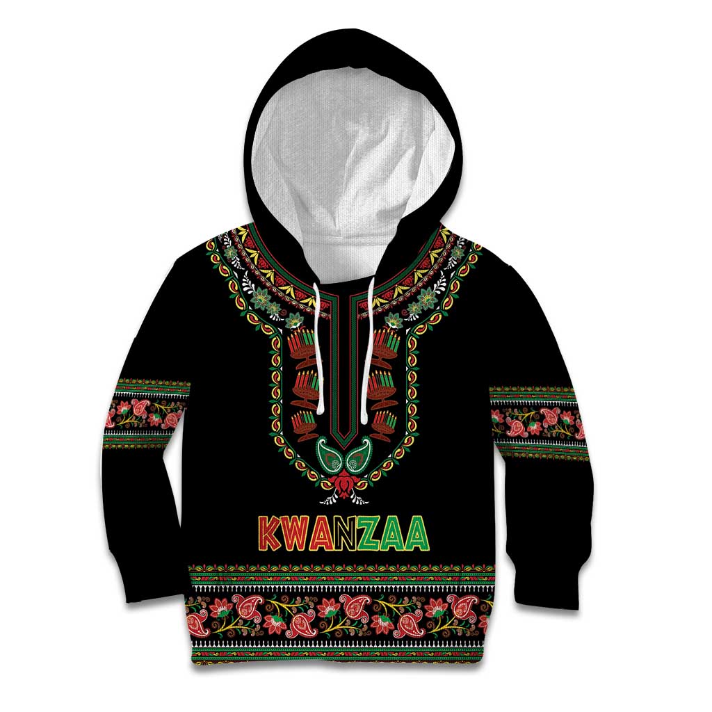 Personalized African-American Kwanzaa Kid Hoodie Dashiki Mix Paisley Pattern - Wonder Print Shop
