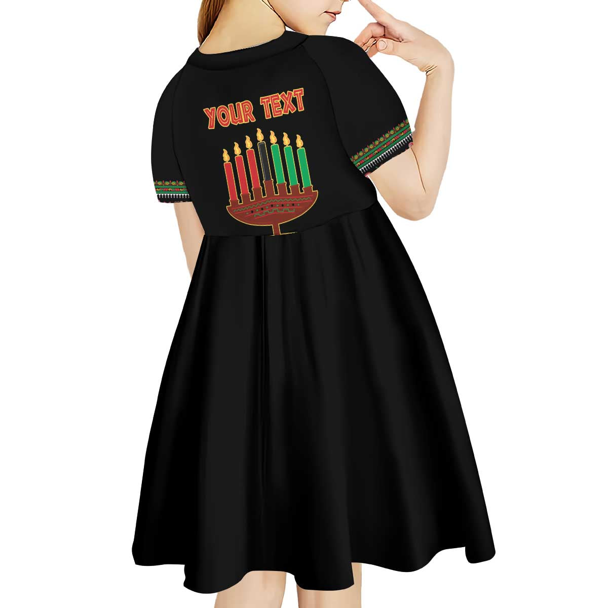 Personalized African-American Kwanzaa Kid Short Sleeve Dress Dashiki Mix Paisley Pattern - Wonder Print Shop