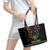 African-American Kwanzaa Leather Tote Bag Dashiki Mix Paisley Pattern - Wonder Print Shop