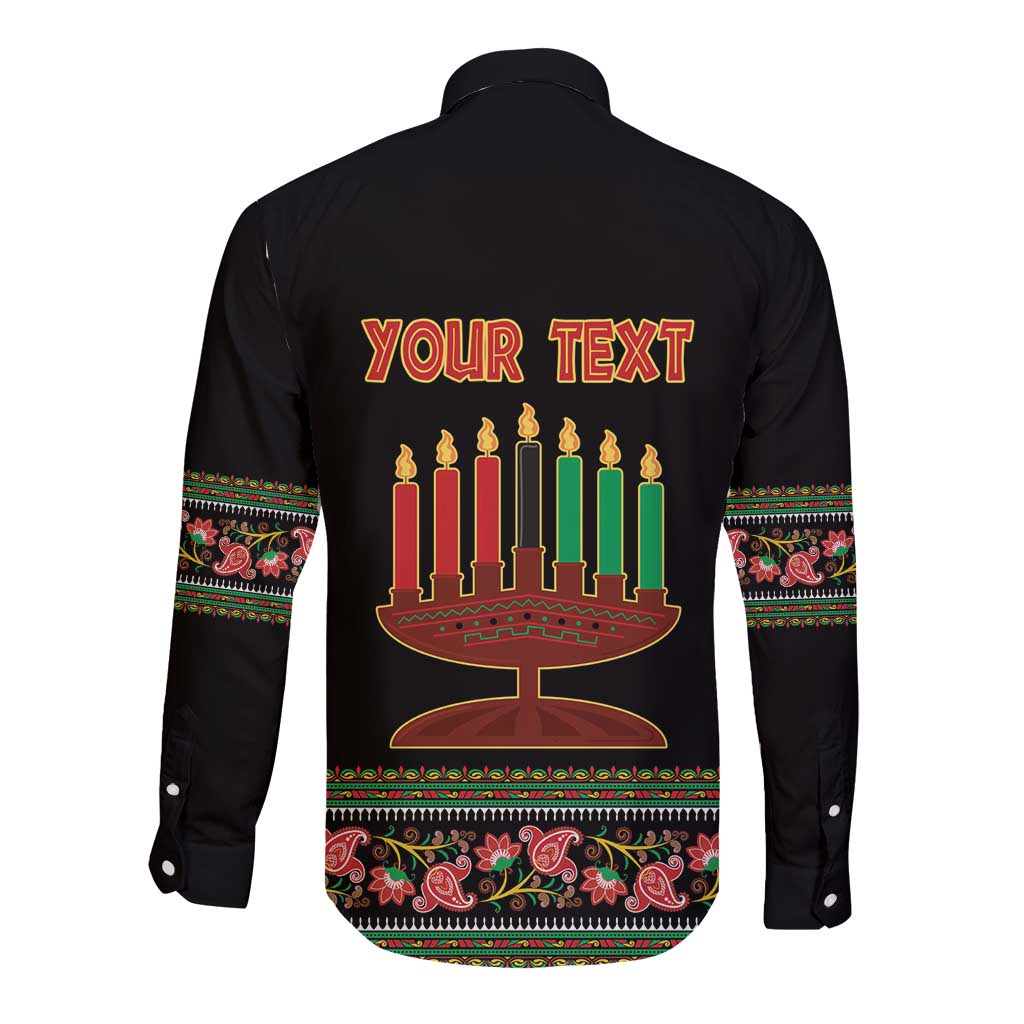 Personalized African-American Kwanzaa Long Sleeve Button Shirt Dashiki Mix Paisley Pattern - Wonder Print Shop